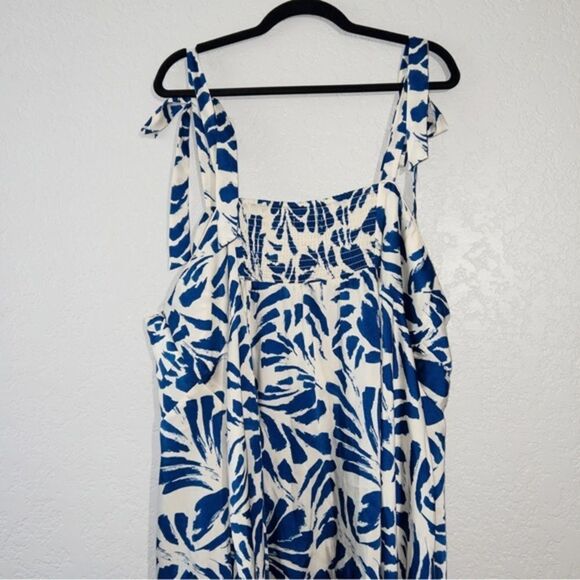 NWT Alexis x Target Blue Botanical Floral Asymmetrical Hem Dress Size 3X - Picture 8 of 12